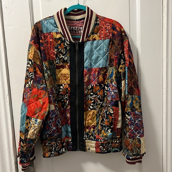 Free People Jacket - Pandora Bomber - Quilted Reversible Satin - Picture 4 of 6